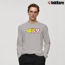 Men’s Valentino Rossi Tribute Racing Long-Sleeve Shirt in sport grey | Sleek, Lightweight, Year-Round Wear