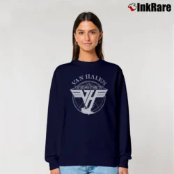 Women’s Van Halen 1979 Tour for Classic Rock Fans Relaxed Sweatshirt in navy | Soft, Laid-Back Vibe