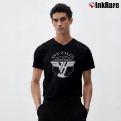 Men’s Van Halen 1979 Tour for Classic Rock Fans V-Neck Tee in black | Sharp, Breathable, Everyday Staple