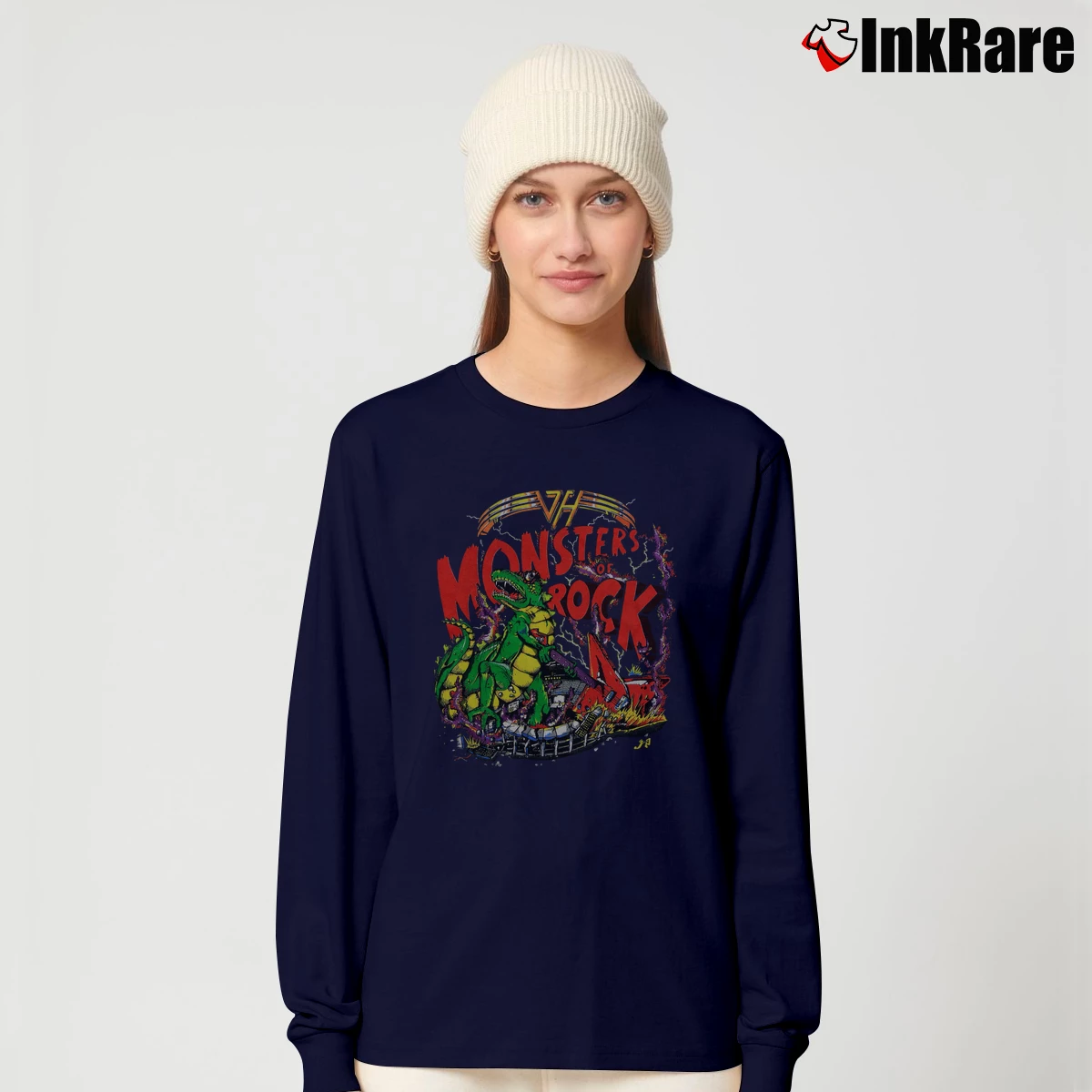 Women’s Van Halen 1988 Concert Tour Long-Sleeve Top in navy | Sleek, Versatile, All-Season