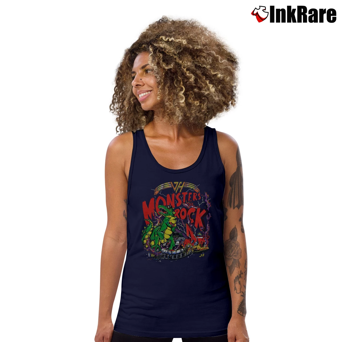 Women’s Van Halen 1988 Concert Tour Tank Top in navy | Lightweight, Movement-Friendly