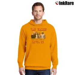 Men’s Van Halen 1993 Right Here Right Now Pullover Hoodie in orange | Cozy, Durable, Modern Fit