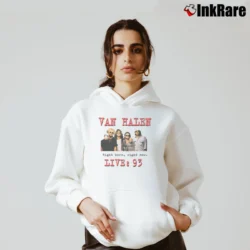Women’s Van Halen 1993 Right Here Right Now Cozy Hoodie in white | Warm, Structured, Stylish