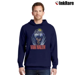 Men’s Van Halen 5150 1986 Tour Pullover Hoodie in navy | Cozy, Durable, Modern Fit