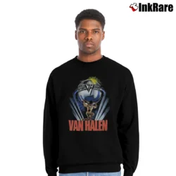 Men’s Van Halen 5150 1986 Tour Crewneck Sweatshirt in black | Cozy Fabric, Clean Style