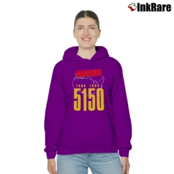 Women’s Van Halen 5150 Vintage Tour 1986 Cozy Hoodie in purple | Warm, Structured, Stylish