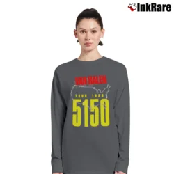 Women’s Van Halen 5150 Vintage Tour 1986 Long-Sleeve Top in charcoal | Sleek, Versatile, All-Season