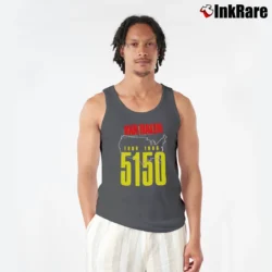 Men’s Van Halen 5150 Vintage Tour 1986 Tank Top in charcoal | Breathable, Active-Friendly Design