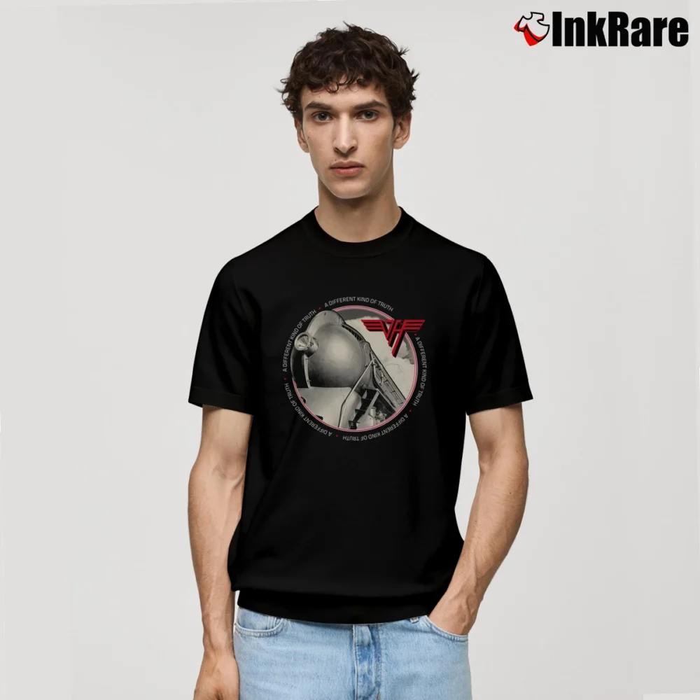 Men’s Van Halen A Different Kind Of Truth Album Cover Rock Band Classic T-Shirt in black | Soft, Breathable Everyday Wear