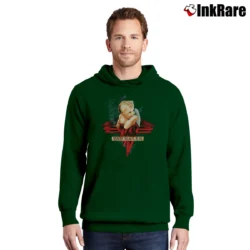 Men’s Van Halen Baby Smoking Logo for Rock Fans Pullover Hoodie in forest green | Cozy, Durable, Modern Fit