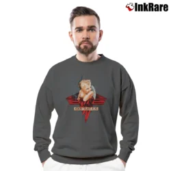 Men’s Van Halen Baby Smoking Logo for Rock Fans Crewneck Sweatshirt in charcoal | Cozy Fabric, Clean Style