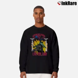Men’s Van Halen Live 1991 Tour Super Vintage Rock Band Long-Sleeve Shirt in black | Sleek, Lightweight, Year-Round Wear