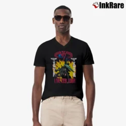 Men’s Van Halen Live 1991 Tour Super Vintage Rock Band V-Neck Tee in black | Sharp, Breathable, Everyday Staple