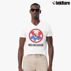 Men’s Van Halen No Bozos V-Neck Tee in white | Sharp, Breathable, Everyday Staple