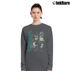 Women’s Van Halen World Tour 1988 Concert Long-Sleeve Top in charcoal | Sleek, Versatile, All-Season