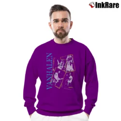 Men’s Van Halen World Tour 1988 Concert Crewneck Sweatshirt in purple | Cozy Fabric, Clean Style
