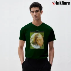 Men’s Van Morrison Astral Weeks Classic V-Neck Tee in forest green | Sharp, Breathable, Everyday Staple