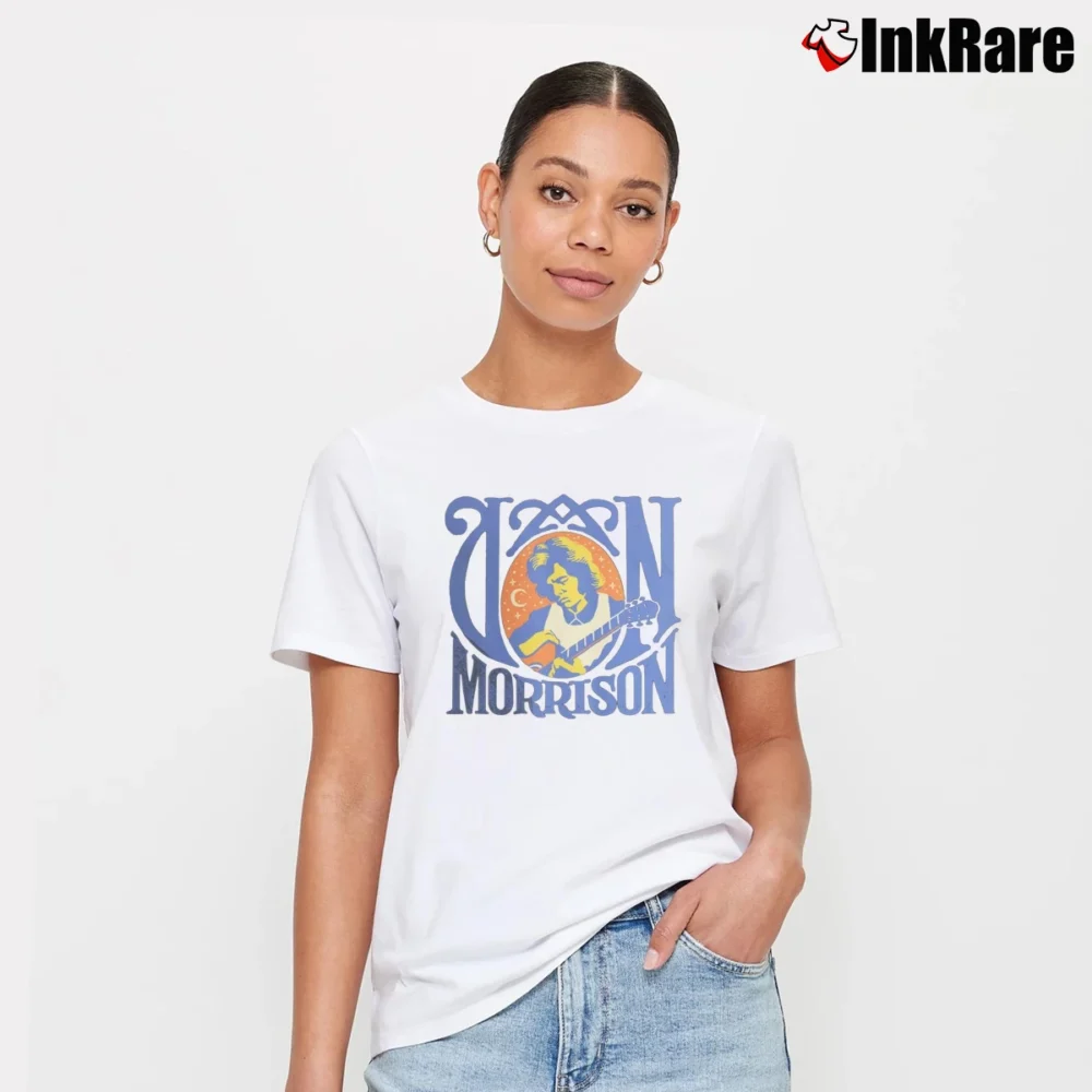 Women’s Van Morrison Graphic Music Artist Signature T-Shirt in white | Soft, Flattering Fit