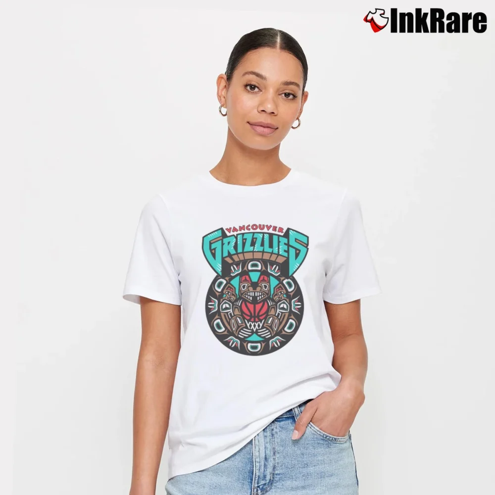 Women’s Vancouver Grizzlies Throwback Signature T-Shirt in white | Soft, Flattering Fit