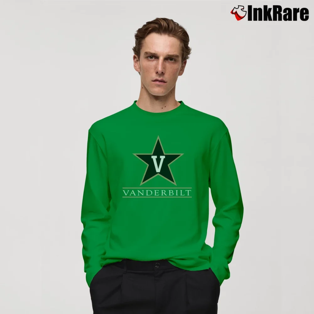 Men’s Vanderbilt Commodores Logo Long-Sleeve Shirt in irish green | Sleek, Lightweight, Year-Round Wear