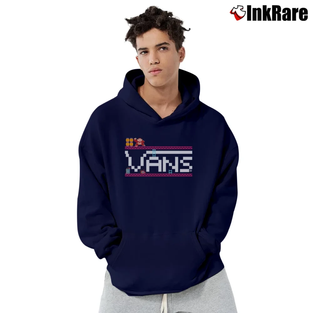 Men’s Vans X Nintendo Retro Gaming Pullover Hoodie in navy | Cozy, Durable, Modern Fit