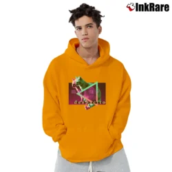 Men’s Vaporwave Cat Despacito Meme Aesthetic Funny Graphic Pullover Hoodie in orange | Cozy, Durable, Modern Fit