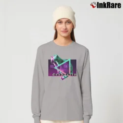 Women’s Vaporwave Cat Despacito Meme Aesthetic Funny Graphic Long-Sleeve Top in sport grey | Sleek, Versatile, All-Season