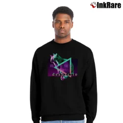 Men’s Vaporwave Cat Despacito Meme Aesthetic Funny Graphic Crewneck Sweatshirt in black | Cozy Fabric, Clean Style