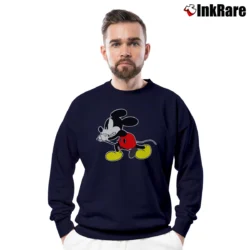 Men’s Vedder Mickey Mouse Graphic Crewneck Sweatshirt in navy | Cozy Fabric, Clean Style