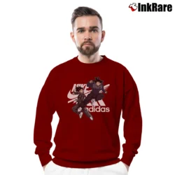 Men’s Vegeta And Goku Duo Dragon Ball Crewneck Sweatshirt in maroon | Cozy Fabric, Clean Style