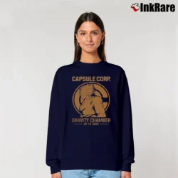 Women’s Vegeta Capsule Corp Gravity Chamber Up To 300G Dragon Ball Z Relaxed Sweatshirt in navy | Soft, Laid-Back Vibe