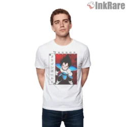 Vegeta Classic Battle Armor Warrior Shirt on white short sleeve shirt for men graphic tee