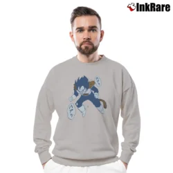 Men’s Vegeta Dragon Ball Z Japanese Crewneck Sweatshirt in sport grey | Cozy Fabric, Clean Style