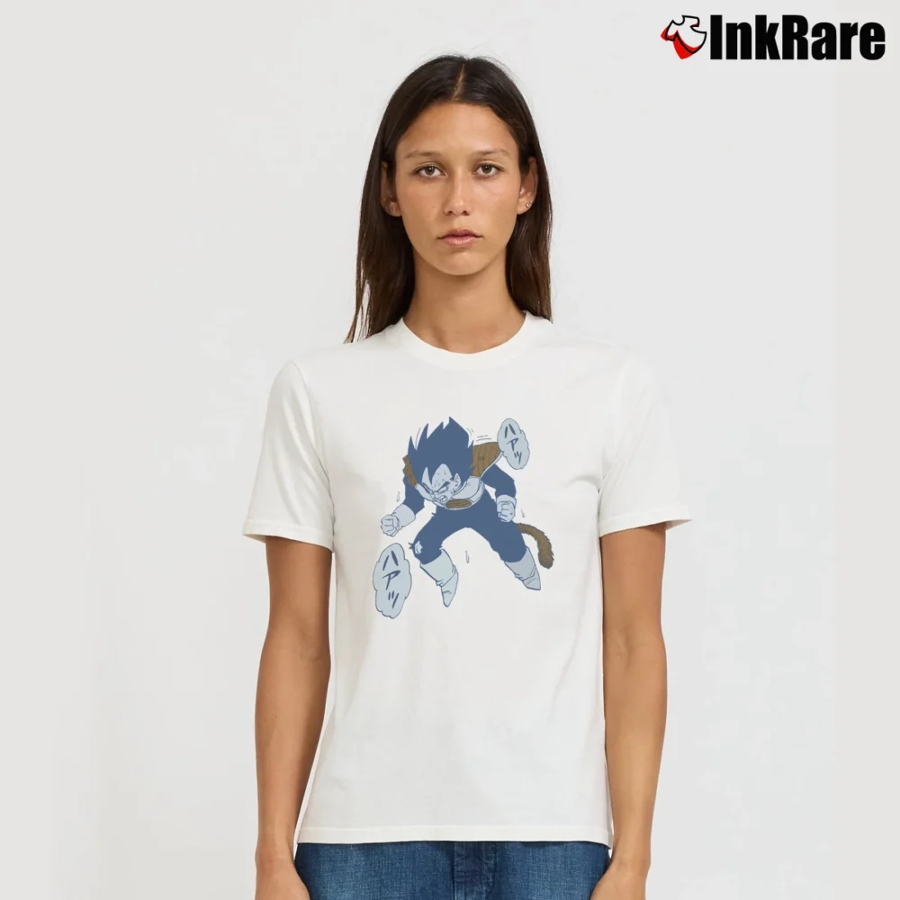 Women’s Vegeta Dragon Ball Z Japanese Signature T-Shirt in white | Soft, Flattering Fit