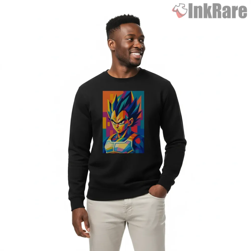 Vegeta Geometric Pop Art Portrait Shirt on graphic shirt for men graphic tee