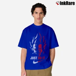 Men’s Vegeta Just Do It Trending Graphic Dragon Ball Z Classic T-Shirt in royal blue | Soft, Breathable Everyday Wear