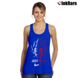 Women’s Vegeta Just Do It Trending Graphic Dragon Ball Z Tank Top in royal blue | Lightweight, Movement-Friendly