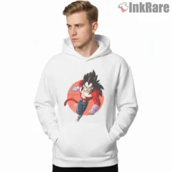 Vegeta Ssj4 Furious Warrior Stance Shirt on white hoodie for men graphic tee