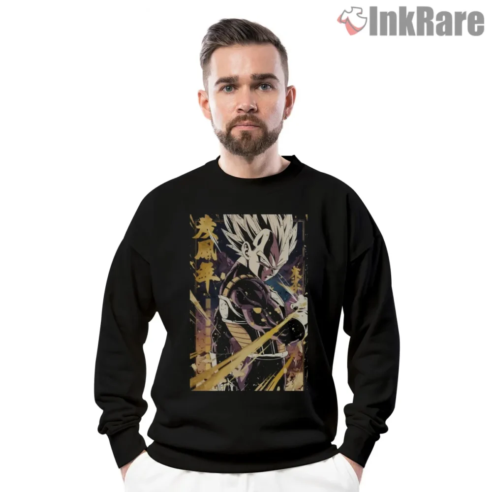 Vegeta Super Saiyan Golden Street Poster Shirt on graphic shirt for men graphic tee