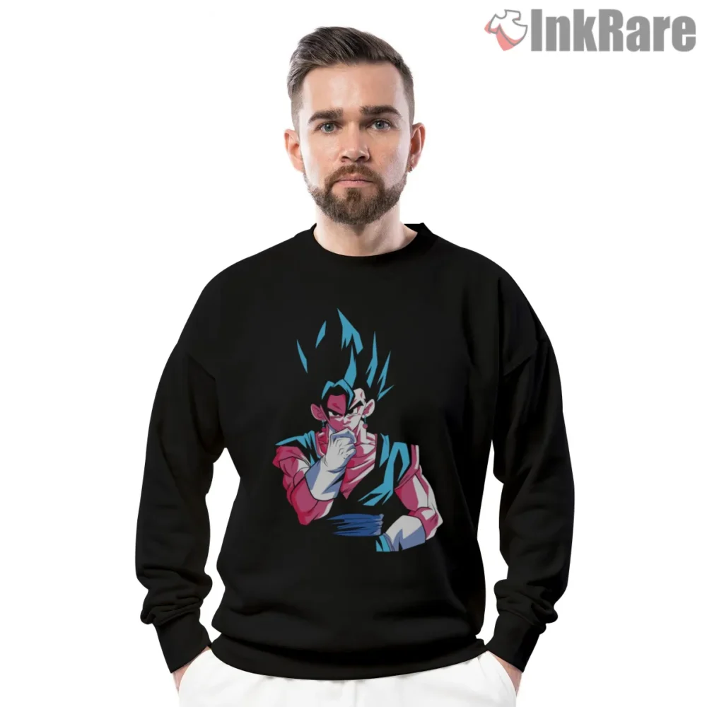 Vegito Neon Focused Fusion Warrior Shirt on graphic shirt for men graphic tee