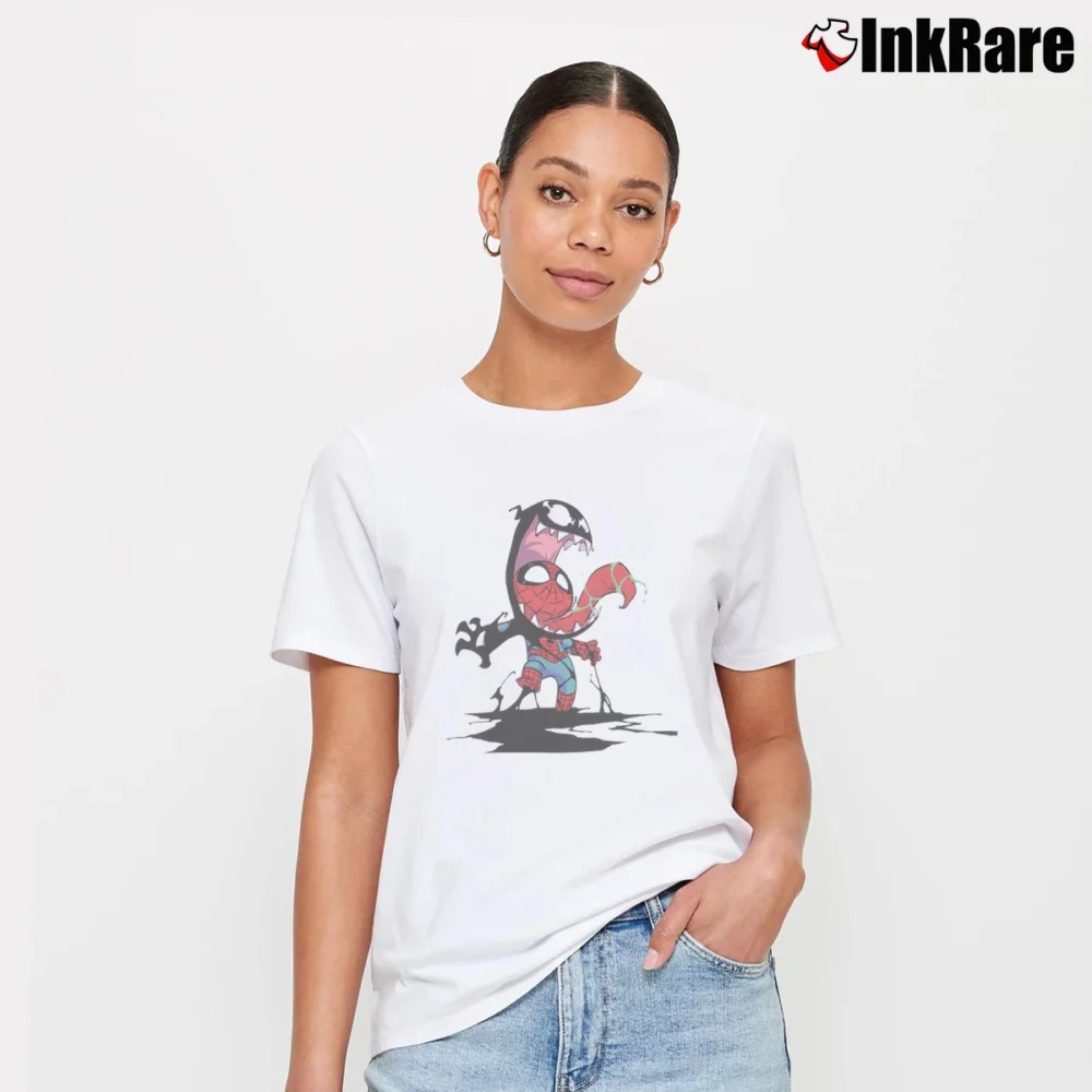 Women’s Venom Eating Spider Man T-Shirt in white | Soft, Flattering Fit