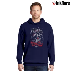 Men’s Venom Eddie Brock Marvel Comics Art Pullover Hoodie in navy | Cozy, Durable, Modern Fit