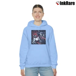 Women’s Venom Gengar Pokemon Mashup Graphic Cozy Hoodie in light blue | Warm, Structured, Stylish