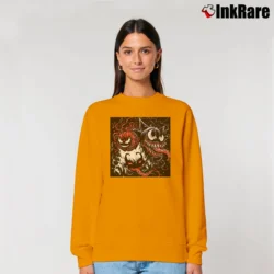 Women’s Venom Gengar Pokemon Mashup Graphic Relaxed Sweatshirt in orange | Soft, Laid-Back Vibe