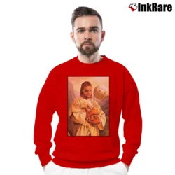 Men’s Venom Jesus Snake Crewneck Sweatshirt in red | Cozy Fabric, Clean Style