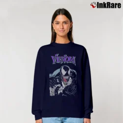 Women’s Venom Marvel Graphic Relaxed Sweatshirt in navy | Soft, Laid-Back Vibe