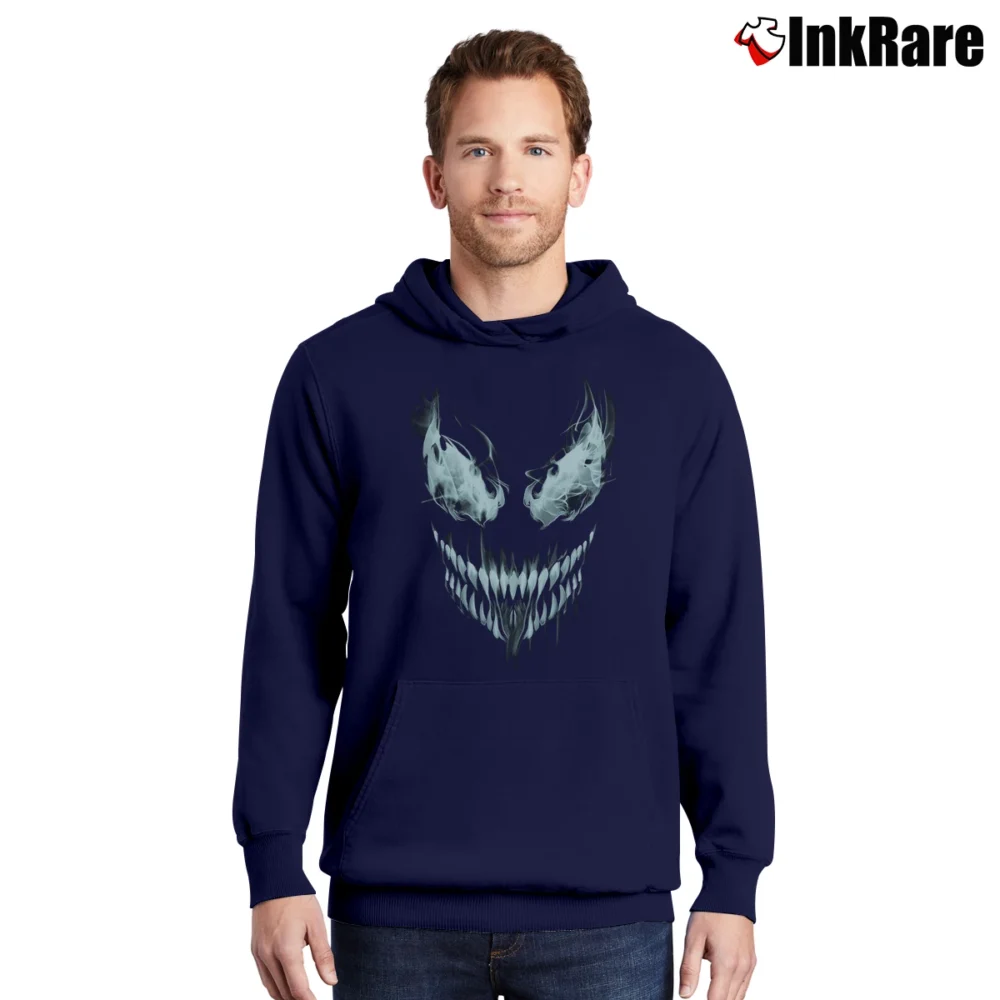 Men’s Venom Menacing Smoke Marvel Graphic Pullover Hoodie in navy | Cozy, Durable, Modern Fit