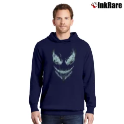 Men’s Venom Menacing Smoke Marvel Graphic Pullover Hoodie in navy | Cozy, Durable, Modern Fit
