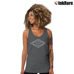Women’s Versace Atelier Logo Tank Top in charcoal | Lightweight, Movement-Friendly