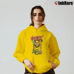 Women’s Versace Medusa Graffiti Print Cozy Hoodie in yellow | Warm, Structured, Stylish